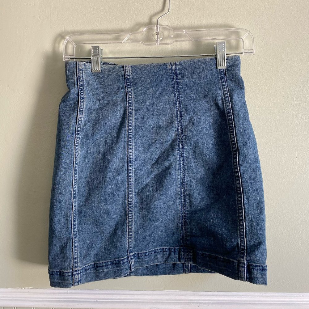 Free People Bodycon Jean Skirt